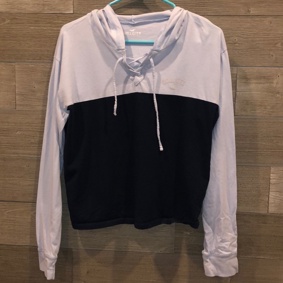 Hollister Tops - Hollister long sleeve hooded shirt size medium